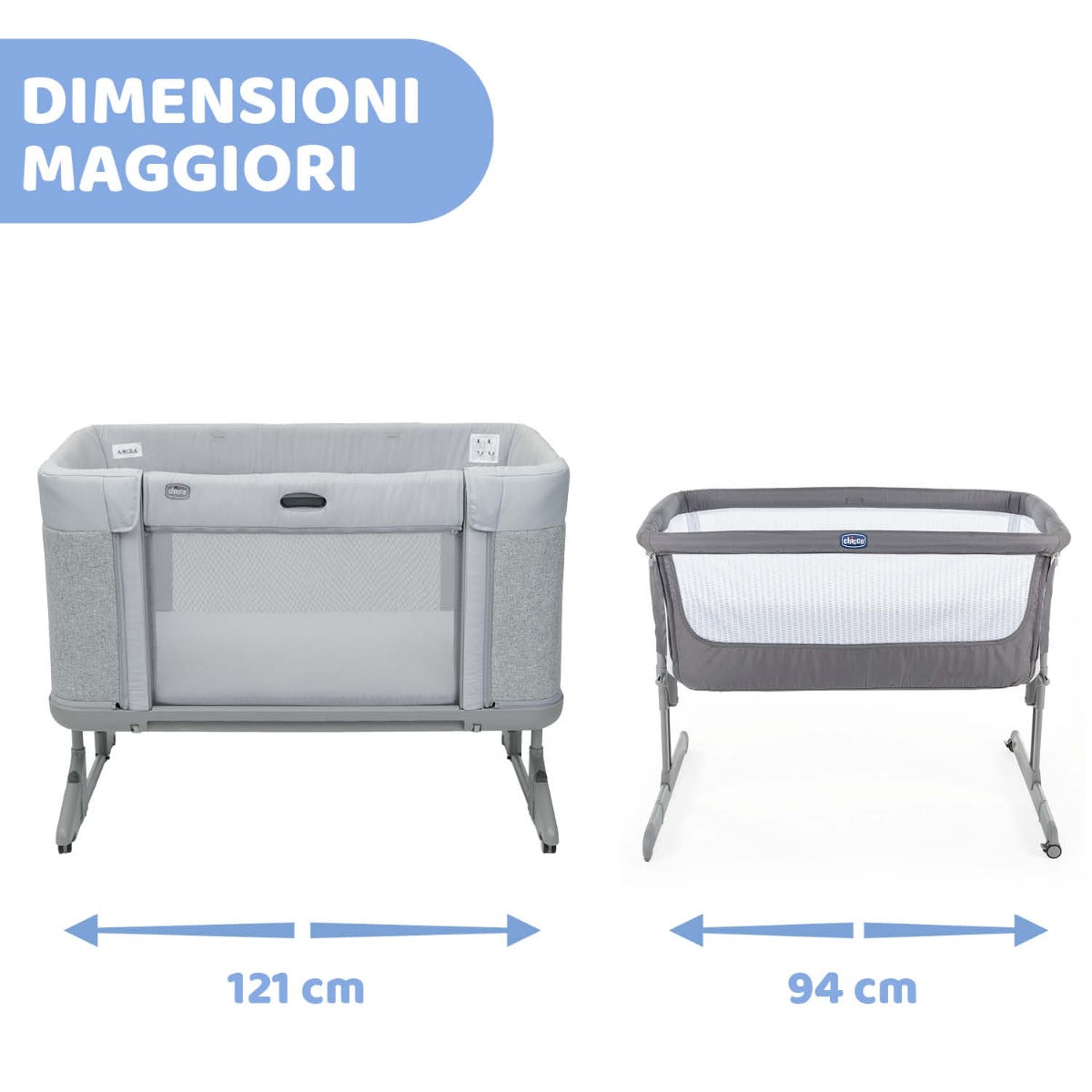 سرير النوم المشترك Next2Me Forever من Chicco - رمادي رائع