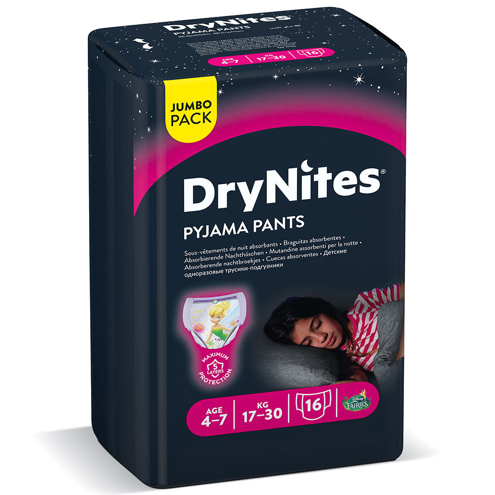 Huggies Drynites Pyjama Pants 17 30 Kg 4Y 7Y  Girls