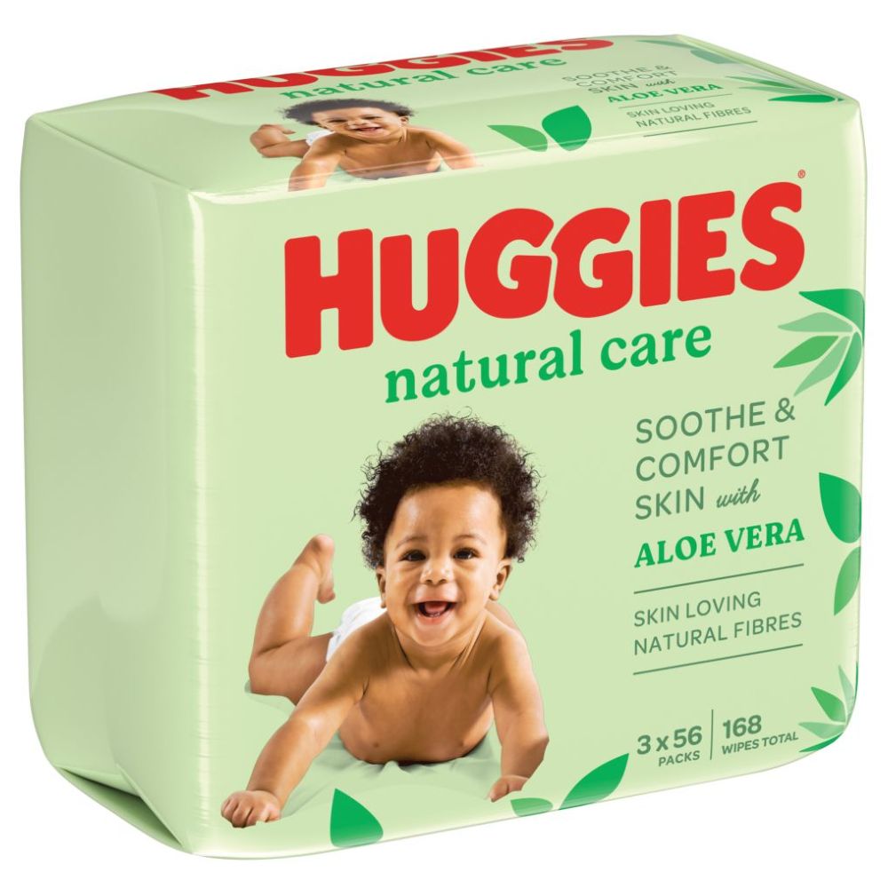 Huggies Baby Wipes Natural Care 56'S 2+1 Free