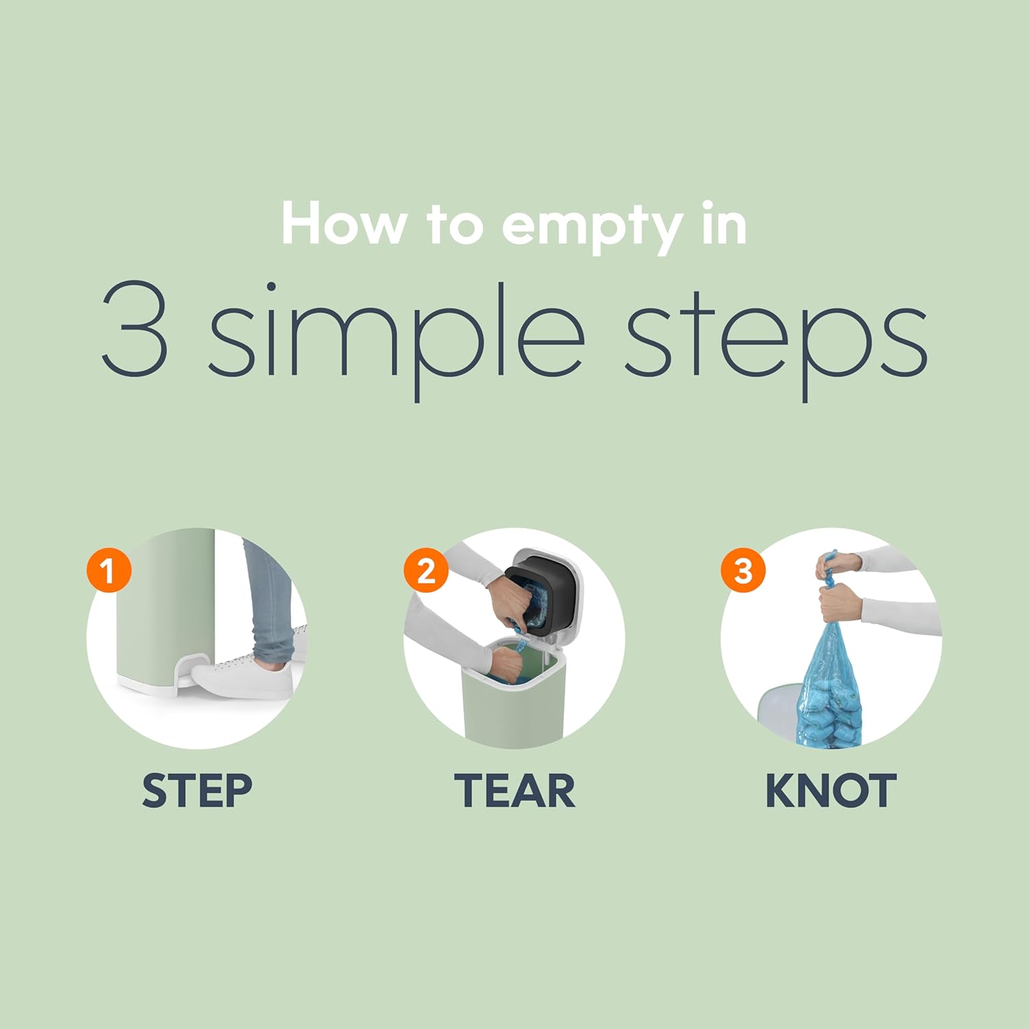 Diaper Genie Select Odor Lock Stainless Steel Pail Green