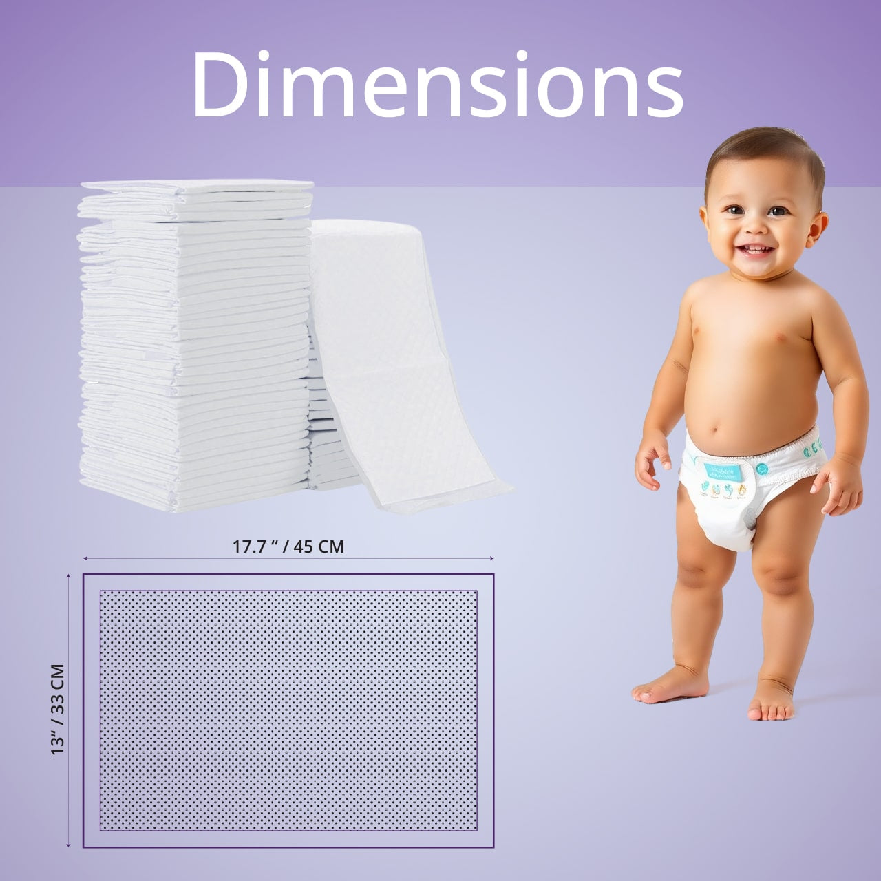 VidaMom Disposable Diaper Changing Mats Pack of 100 pcs Pink
