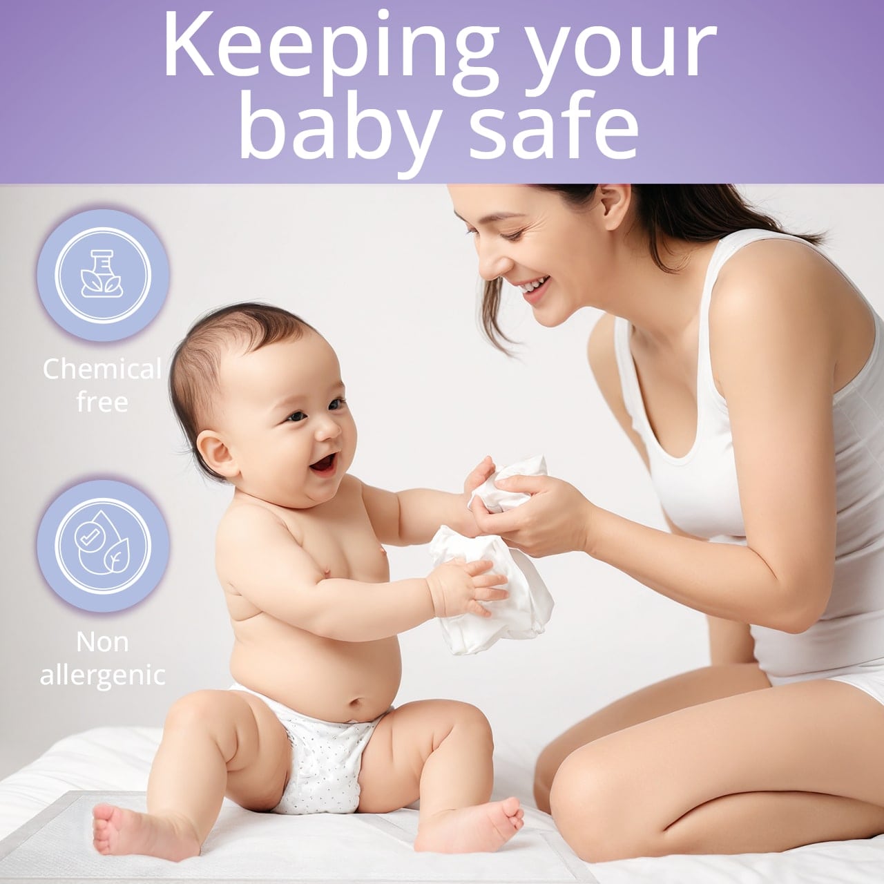 VidaMom Disposable Diaper Changing Mats Pack of 100 pcs Pink