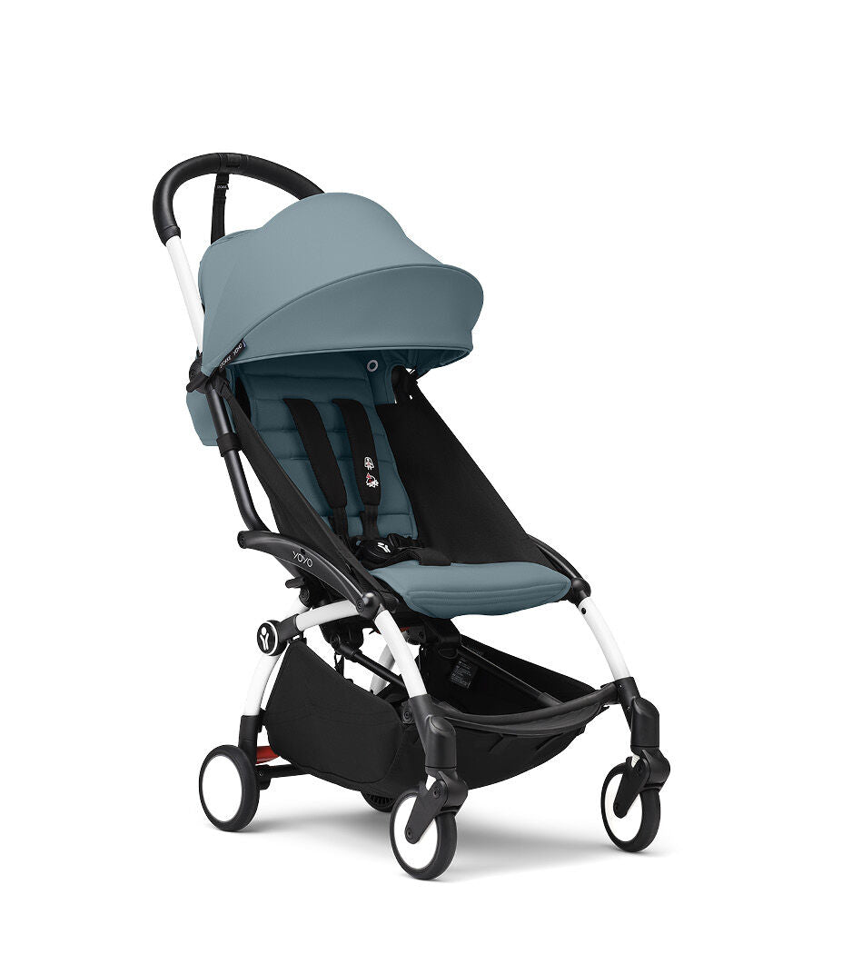 Stokke YOYO³ Frame White With 6M+ color pack Aqua