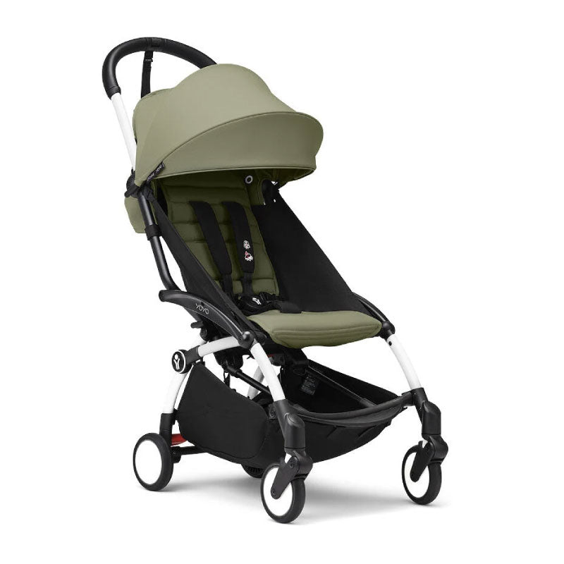 Stokke YOYO³ Frame White With 6M+ color pack Olive