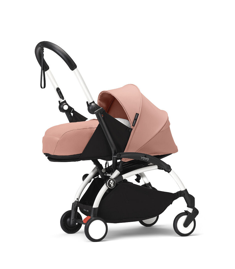 Stokke YOYO³ Frame White With Newborn Pack Ginger