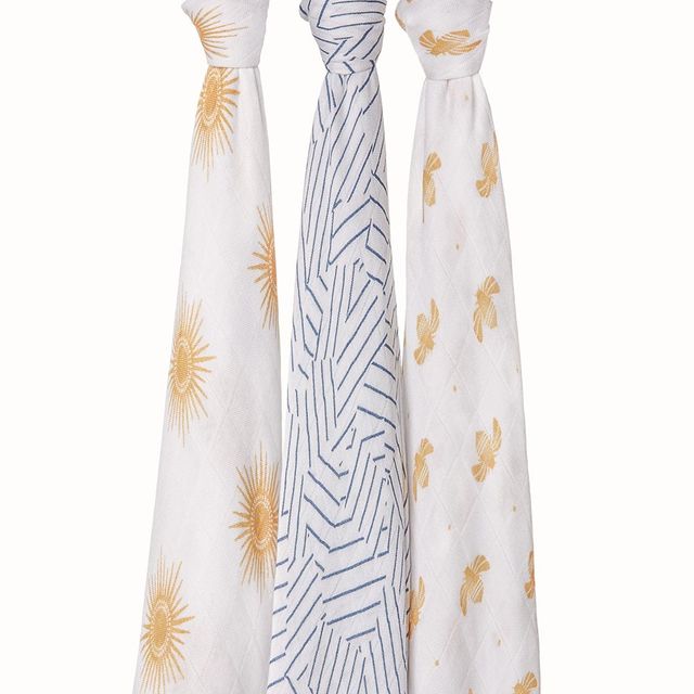 Aden + Anais Silky Soft Swaddles Golden Sun 3pcs