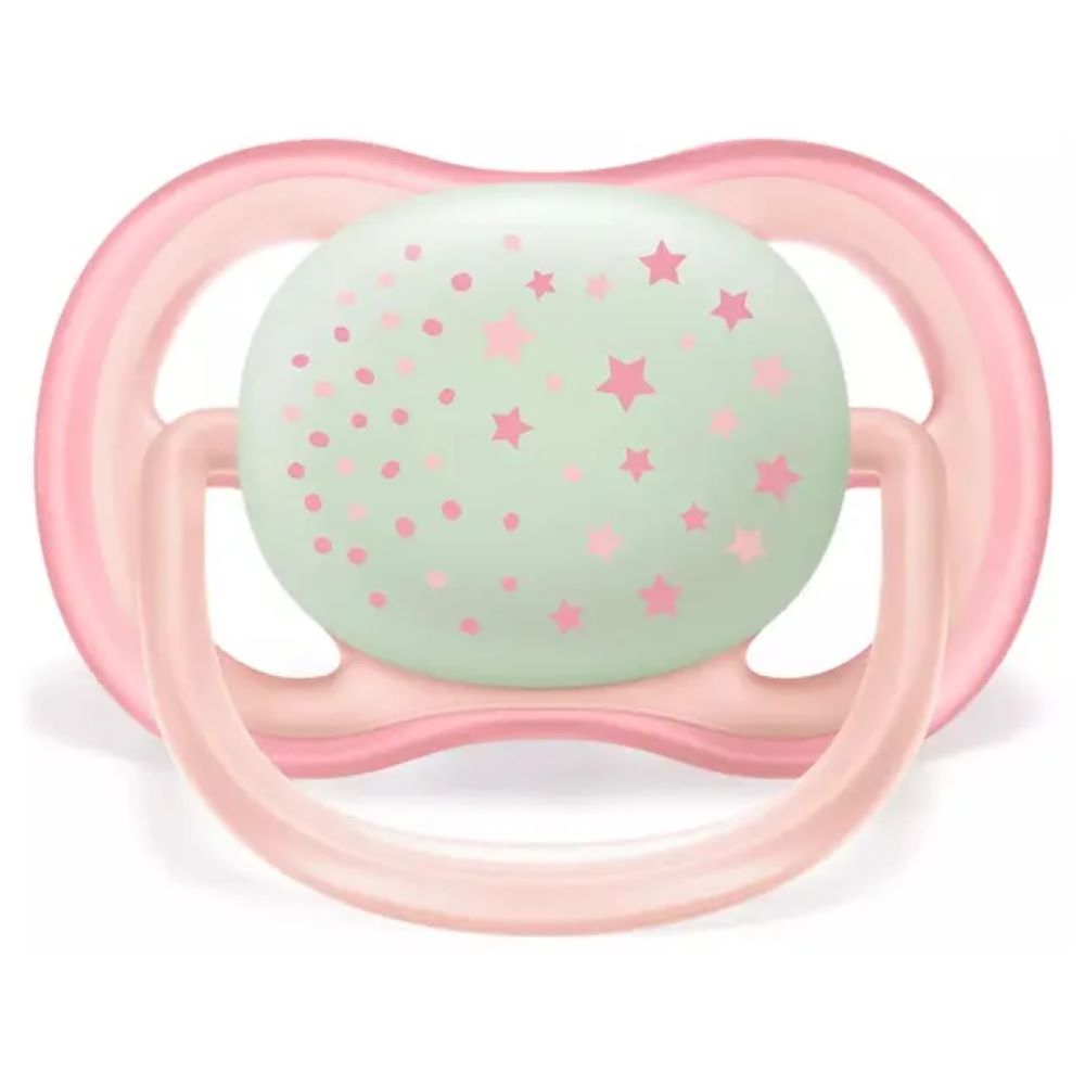 Philips Avent Soother Sil Ultra Air 0-6m Night Girl 2Pcs