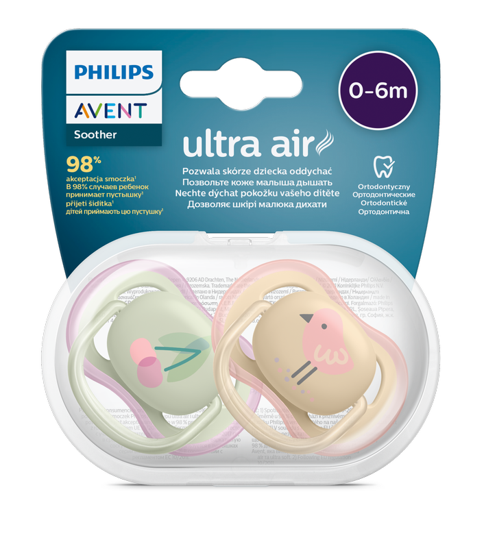 Philips Avent Soother Air 0-6m Deco Mix 2pcs (Sold Separately Subjected To Availability)