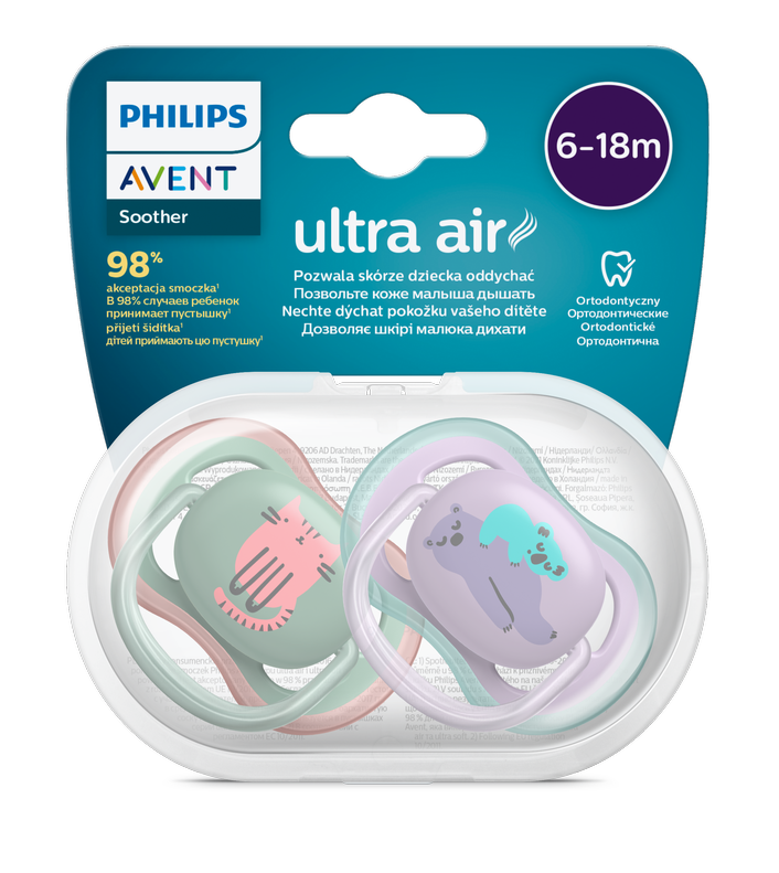 Philips Avent Soother Air 6-18m Deco Mix 2pcs (Sold Separately Subjected To Availability)