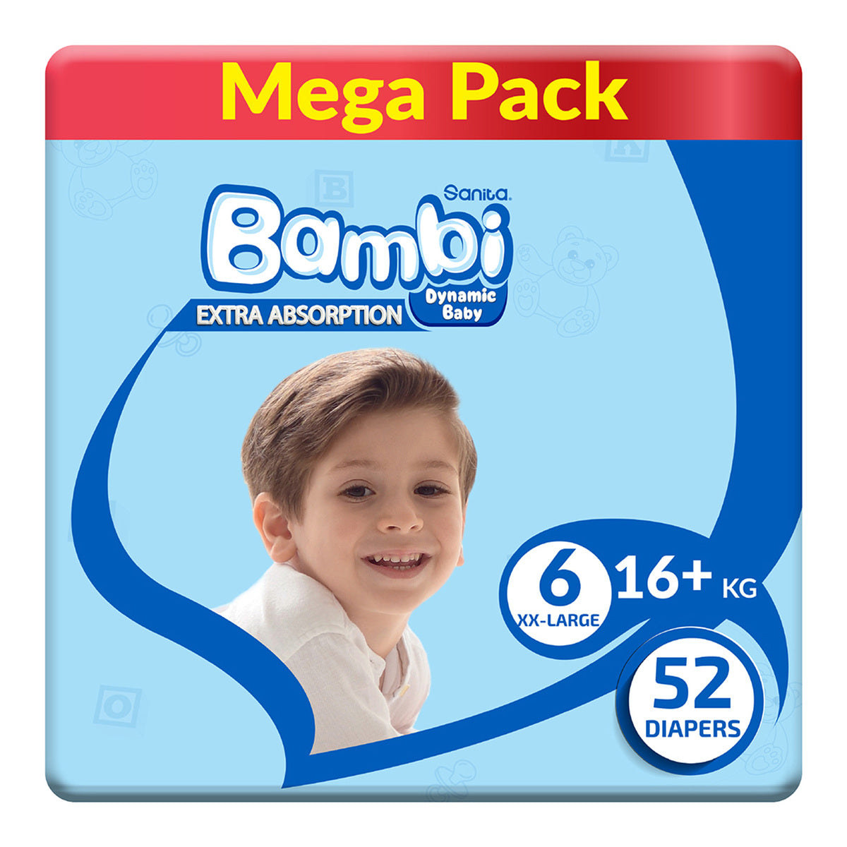 Bambi Sanita Baby Diapers Xx-large Mega Pack 52-pcs