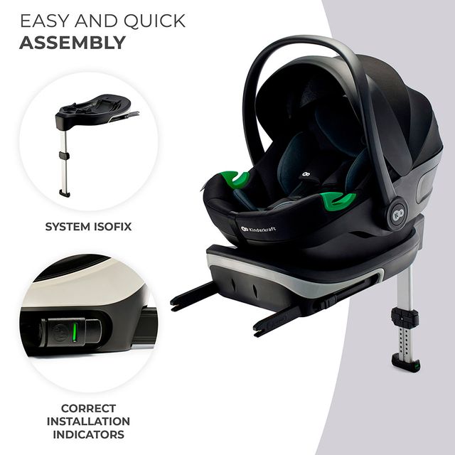 Kinderkraft I Care I Size  40-87 cm Car Seat Graphite Black