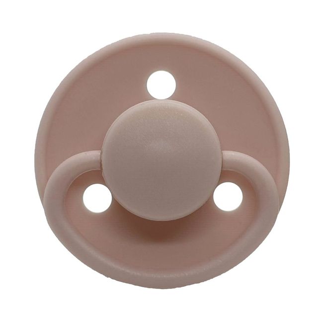 Mininor Round Pacifier Latex 6m Pink 2pcs