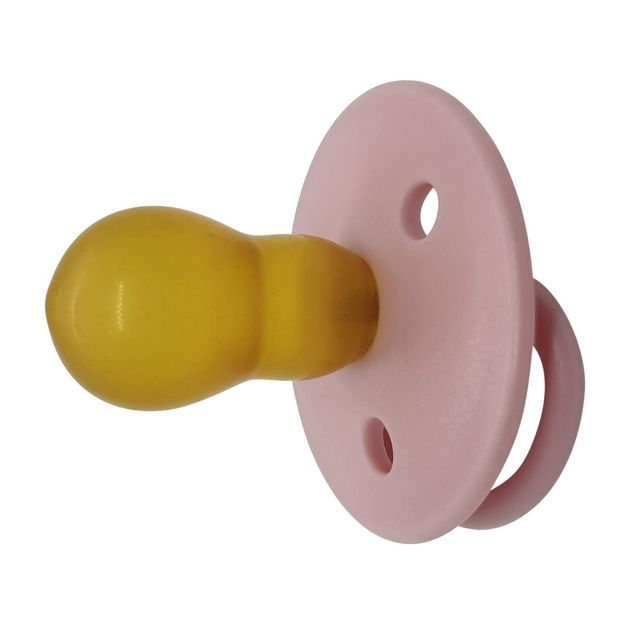 Mininor Round Pacifier Latex 6m Pink 2pcs