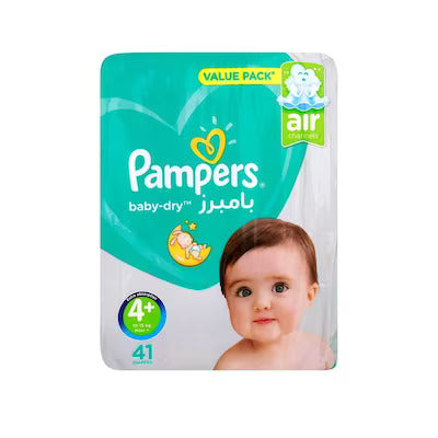 حفاضات بامبرز بريميوم بروتكشن مقاس 4-41 (عبوة قيمة بلس)