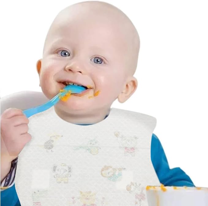 Star Babies Disposable Bibs Pack of 10 Animal Print