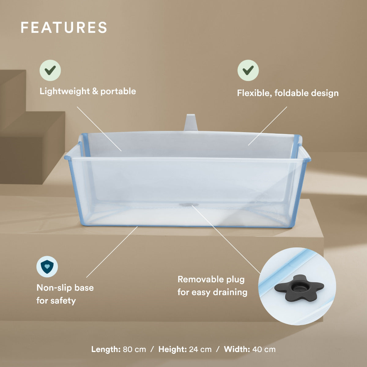 Stokke Flexi Bath XLarge Ocean Blue