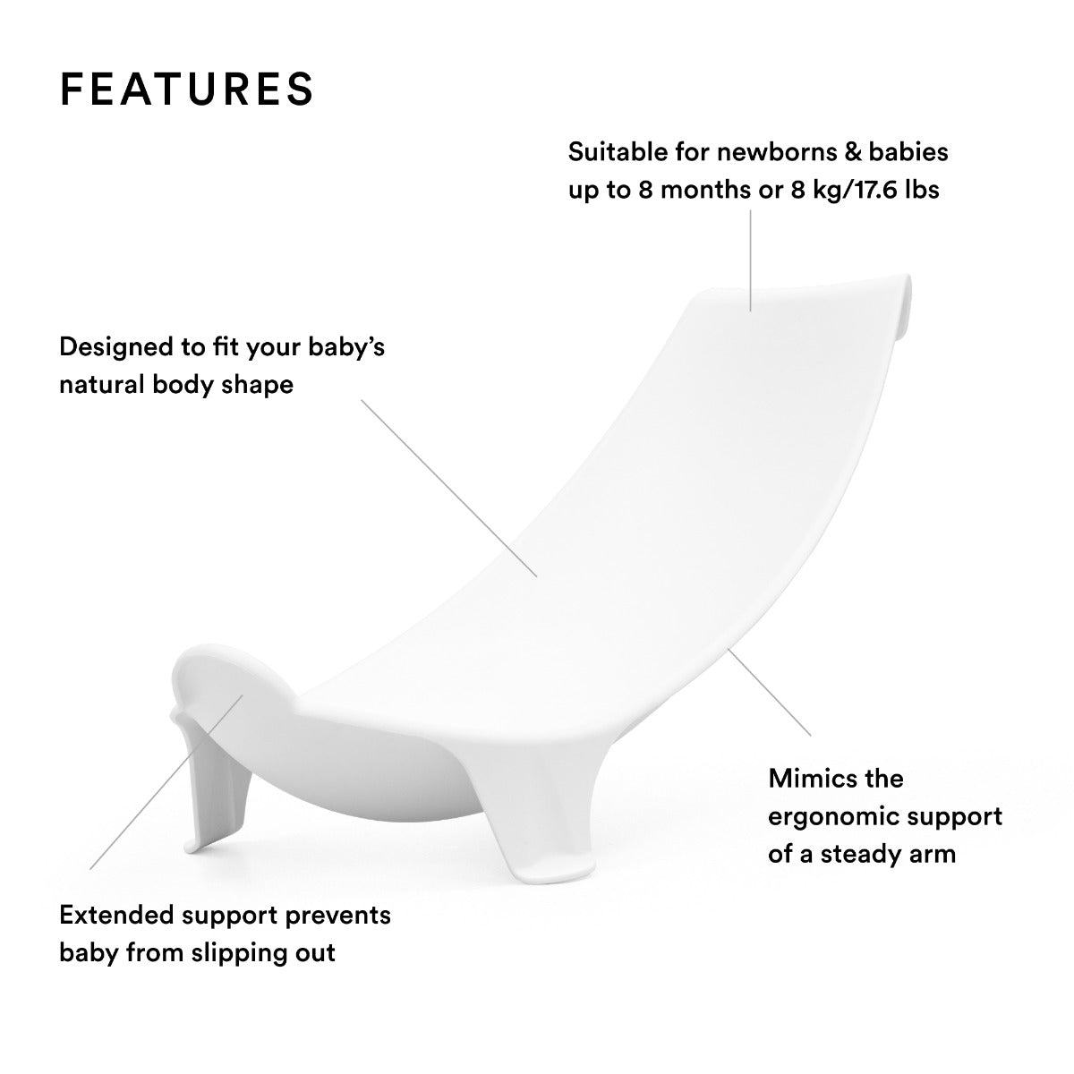 Stokke Flexi Bath Newborn Support White