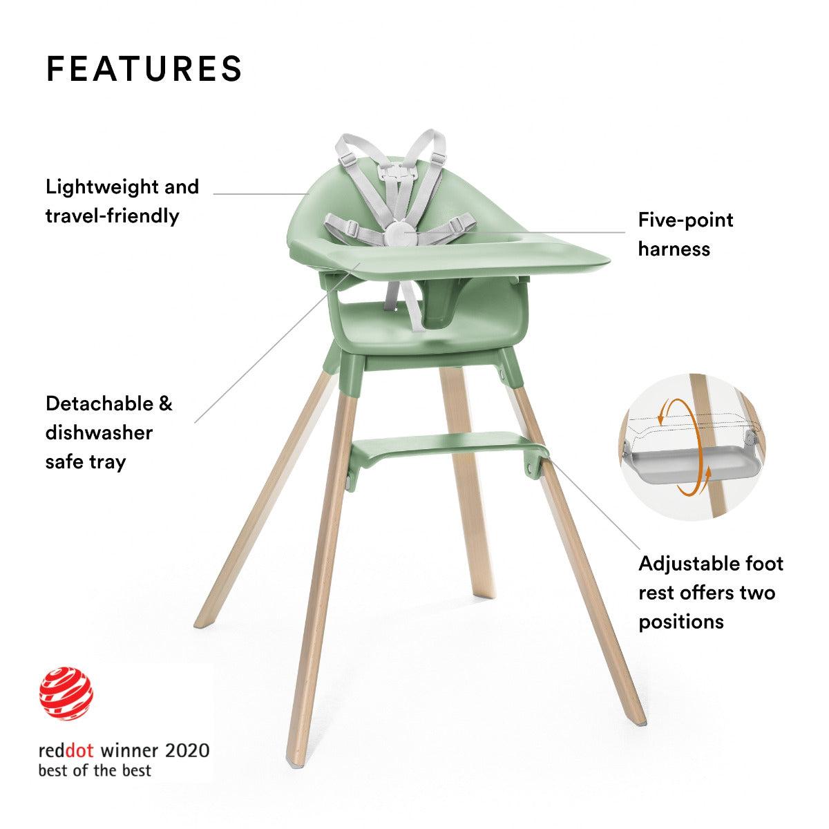 Stokke Clikk Highchair Clover Green