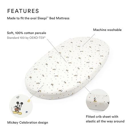 Stokke Sleepi Fitted Sheet Mickey Celebration