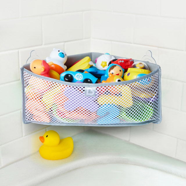Munchkin High N Dry Corner Bath Org Grey