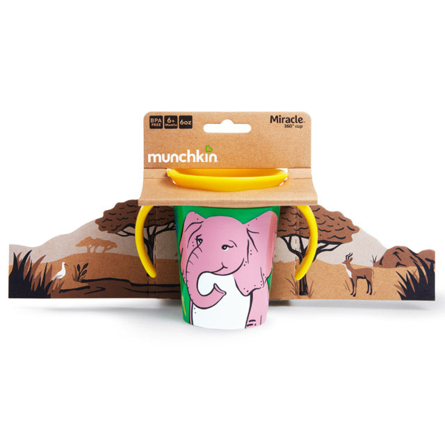Munchkin Miracle Wildlove Trainer Cup 1Pk 6Oz Elephant