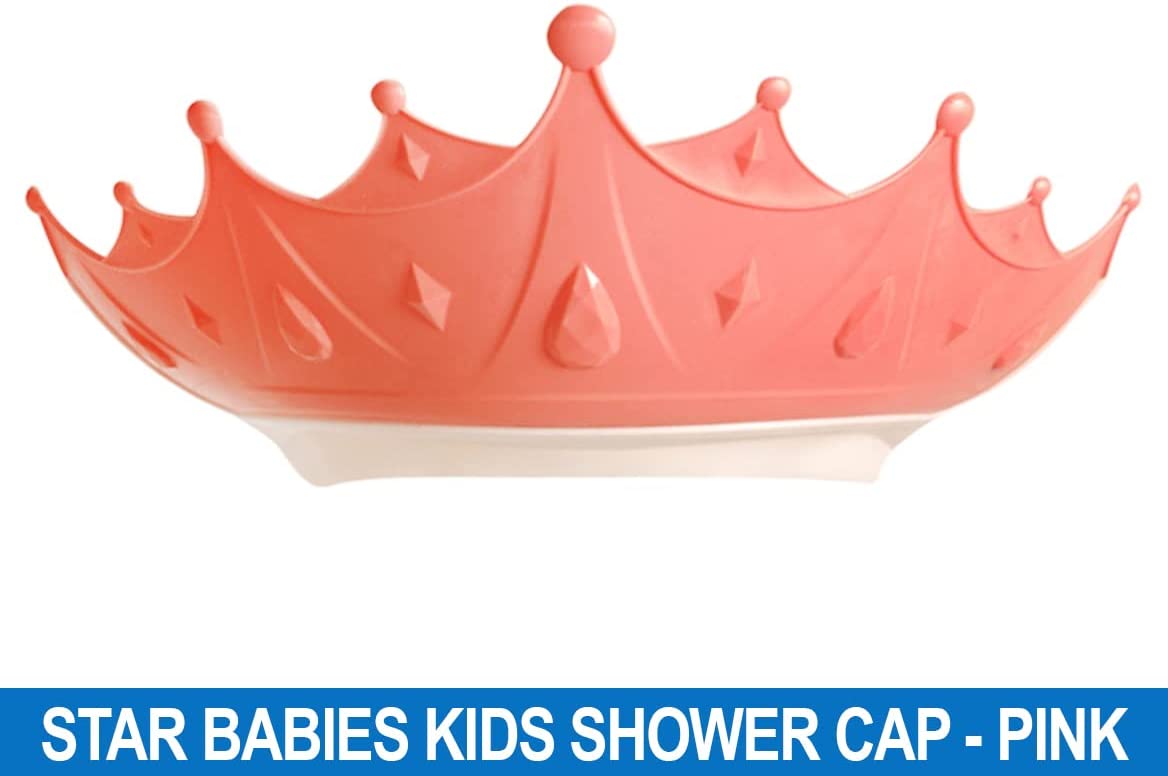 Star Babies Adjustable Crown Kids Shower Cap Pink