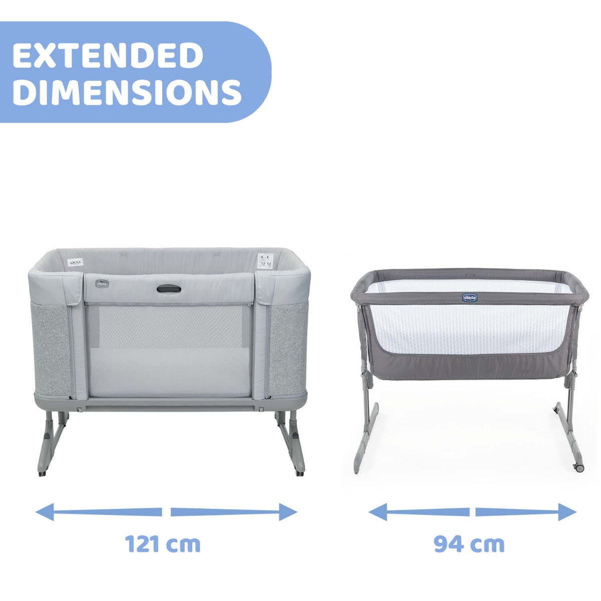 Chicco Next2Me Forever Cosleeping Cot - Ash Grey