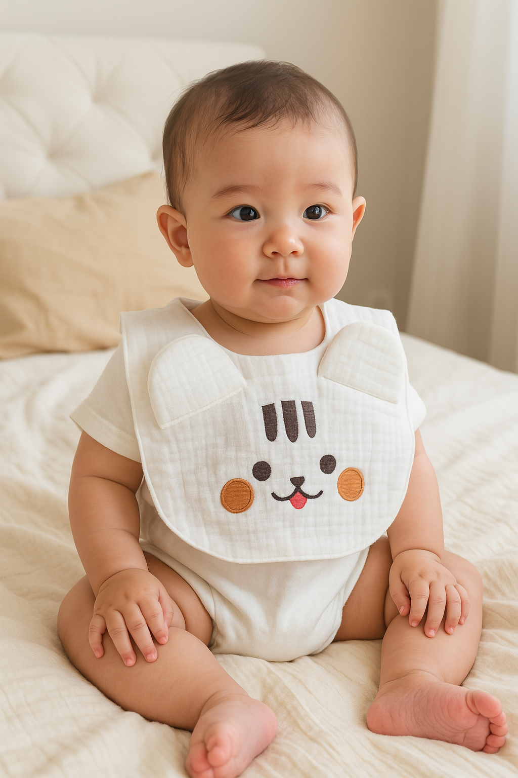 Kinder Valley Bunny Button Bib