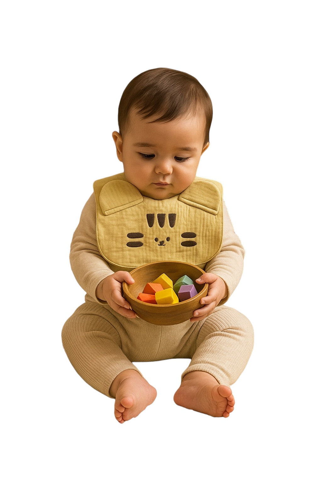 Kinder Valley Paw button Bib