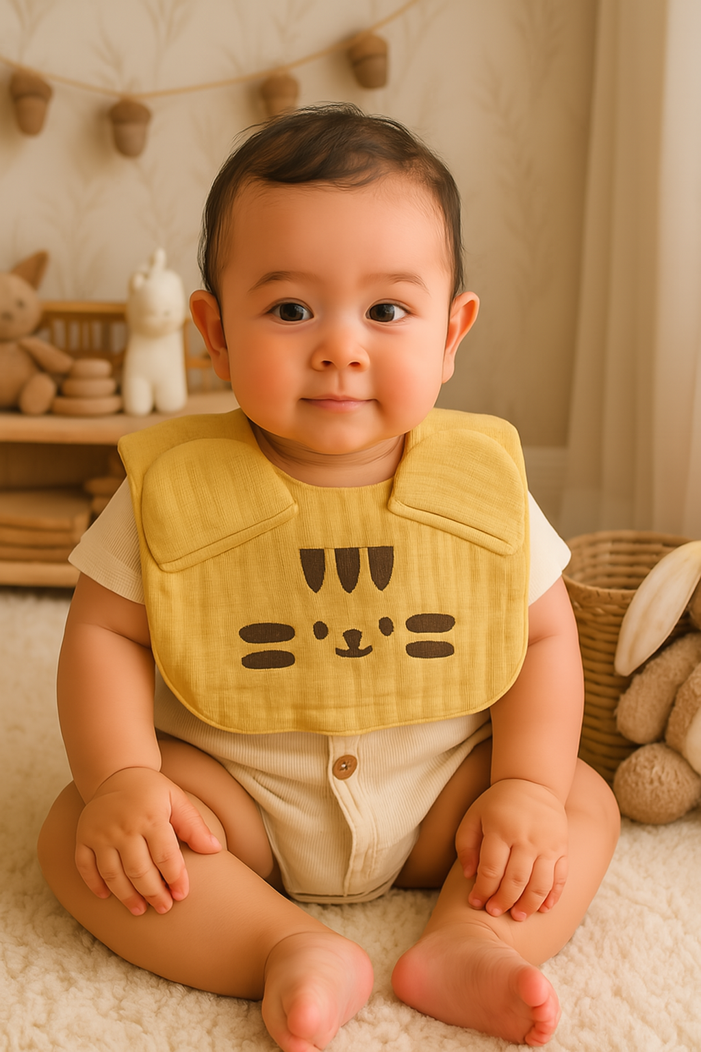 Kinder Valley Paw button Bib