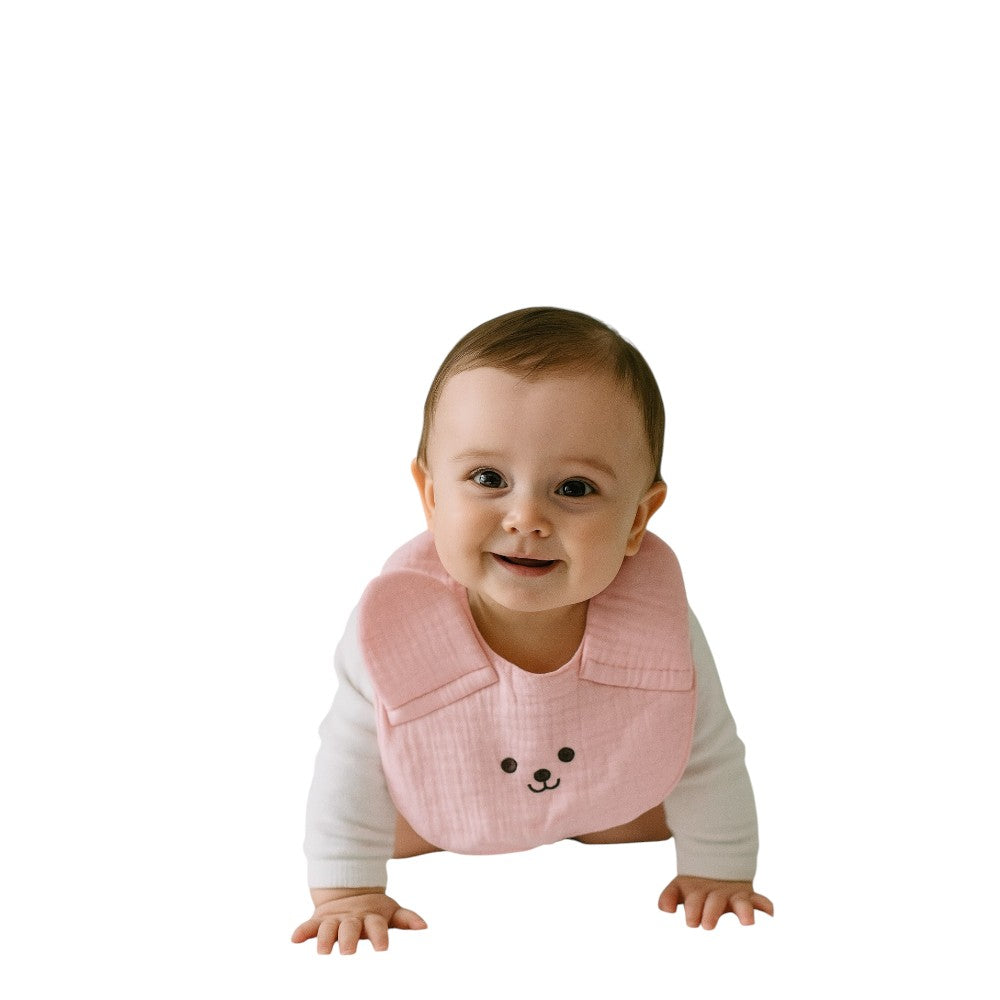 Kinder Valley Pink Bunny Button Bib