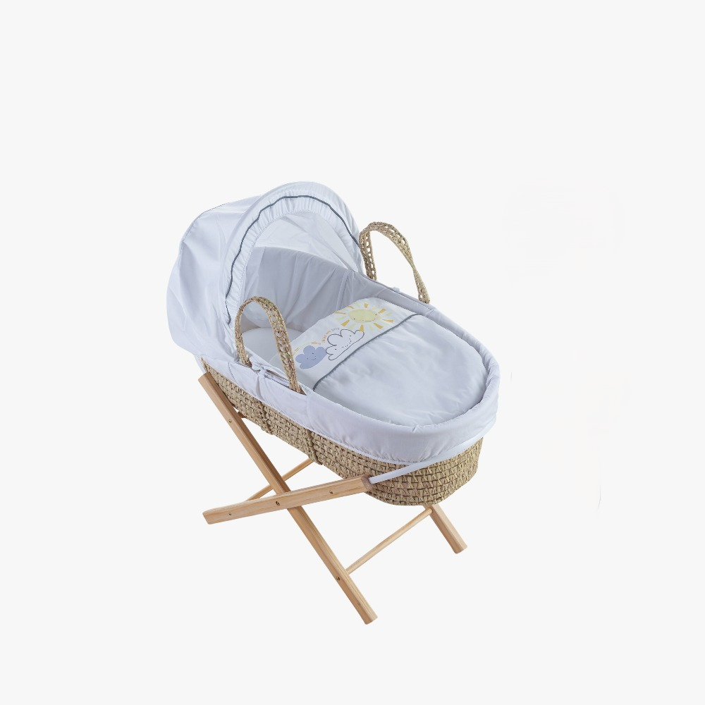 Kinder Valley Little Sunshine Moses Basket With Natural Stand