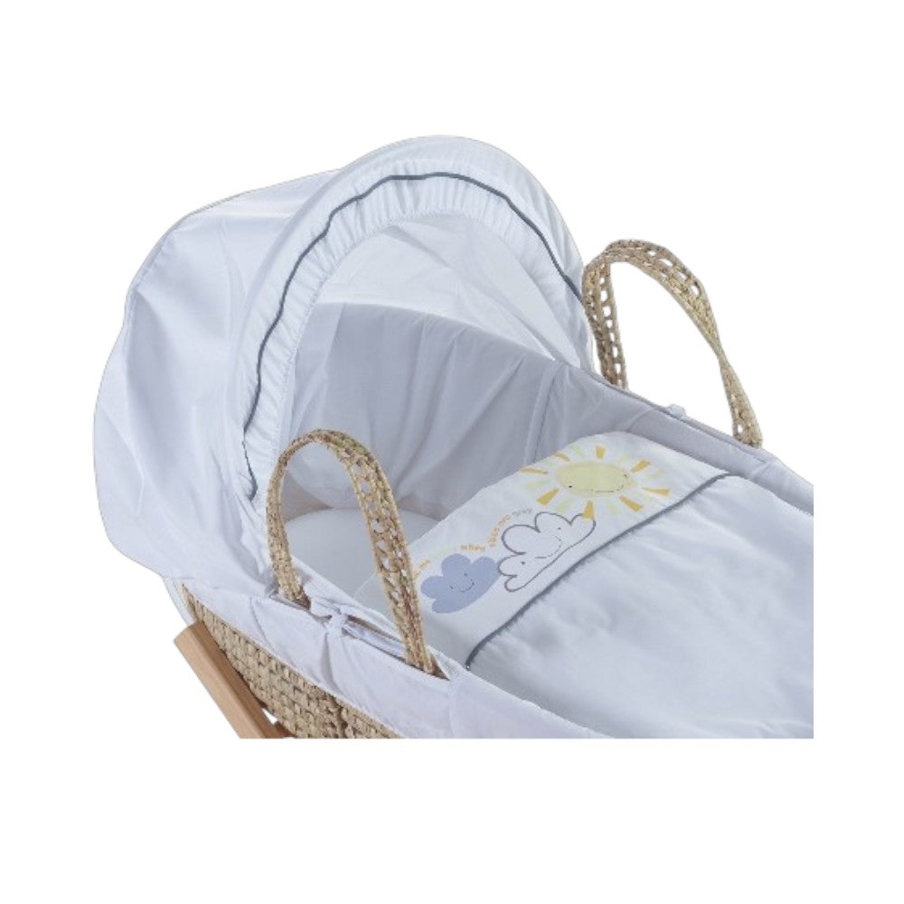 Kinder Valley Little Sunshine Moses Basket With Natural Stand