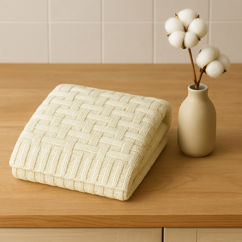 Kinder Valley Bamboo Weave Cotton knitted Blanket