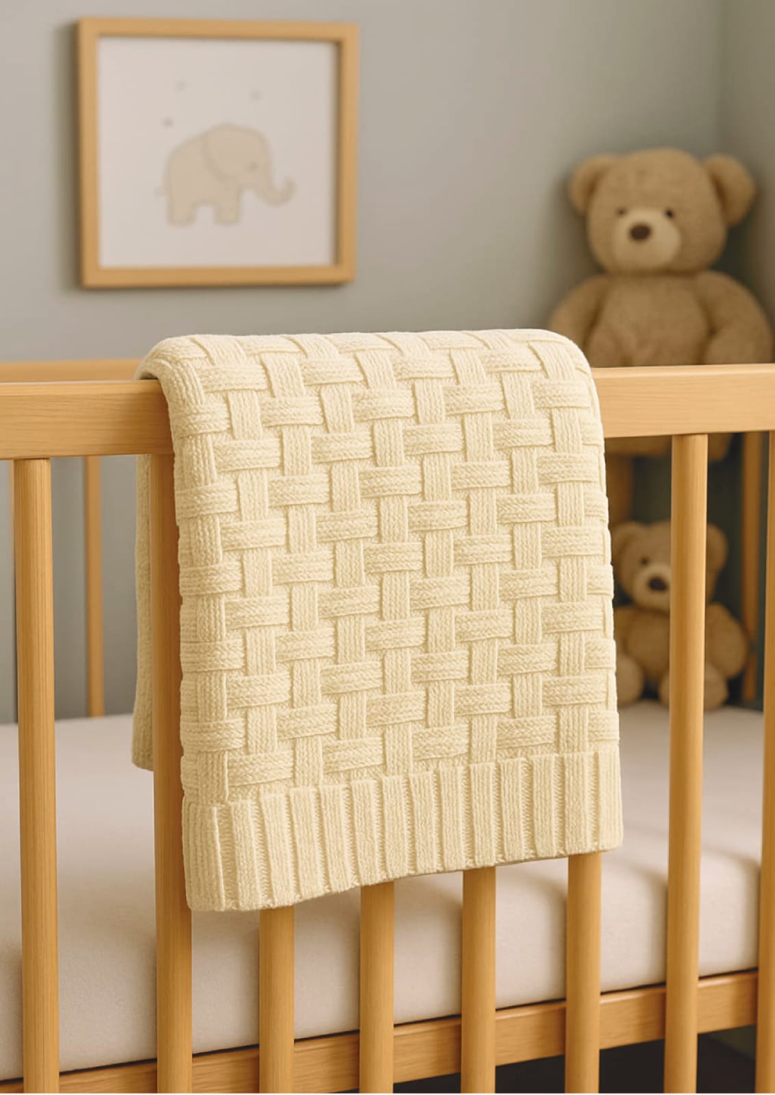 Kinder Valley Bamboo Weave Cotton knitted Blanket