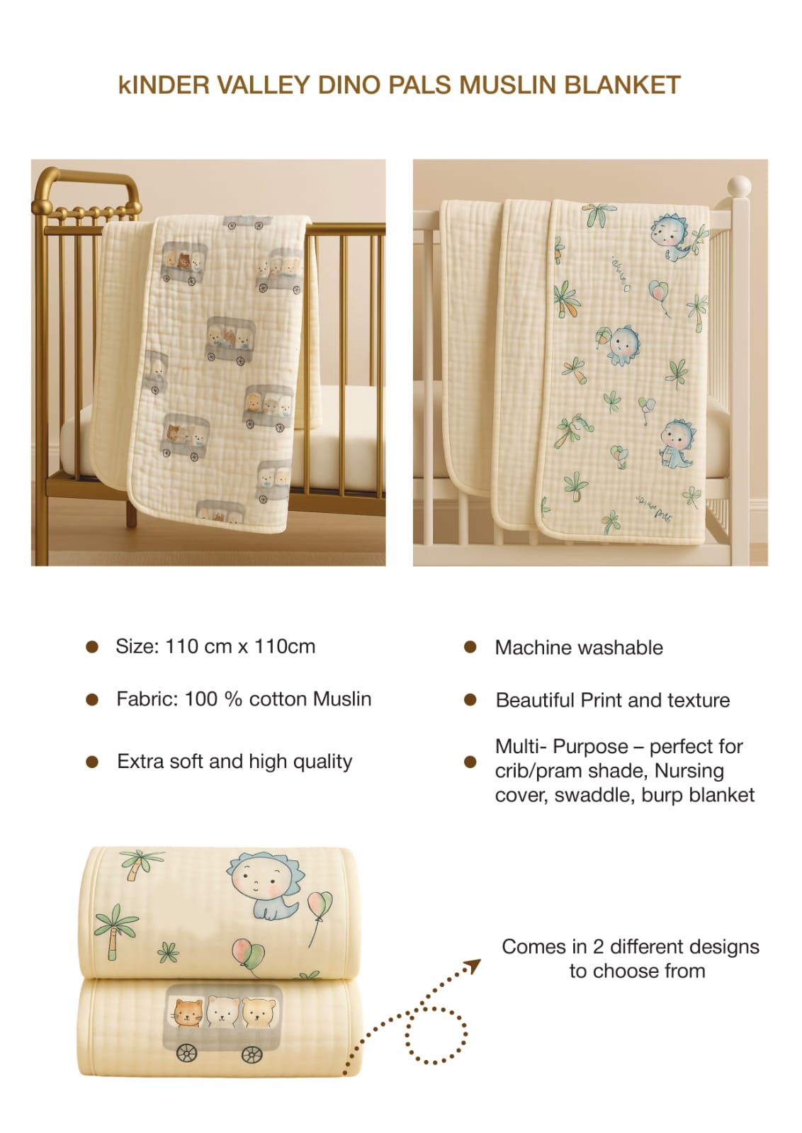 Kinder Valley Dream Organic Cotton Muslin Blanket
