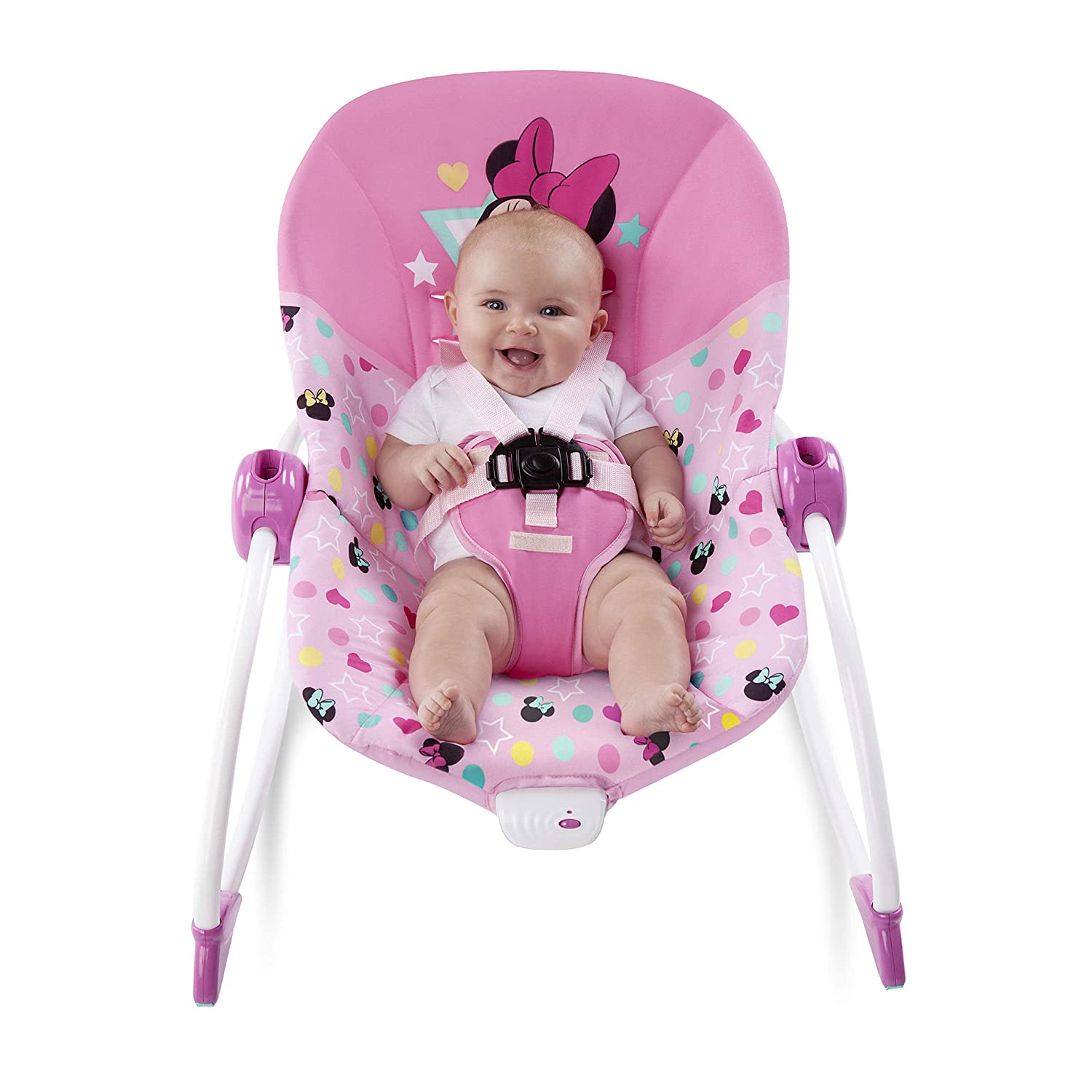 Bright Starts Minnie Mouse Stars & Smiles Infant To Toddler Rocker