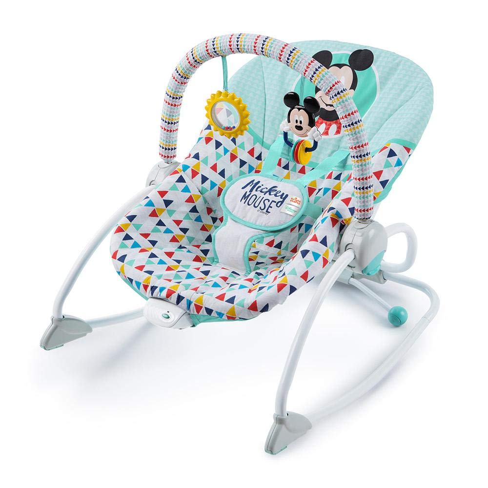 Bright Starts Mickey Mouse Happy Triangles Infant To Toddler Rocker