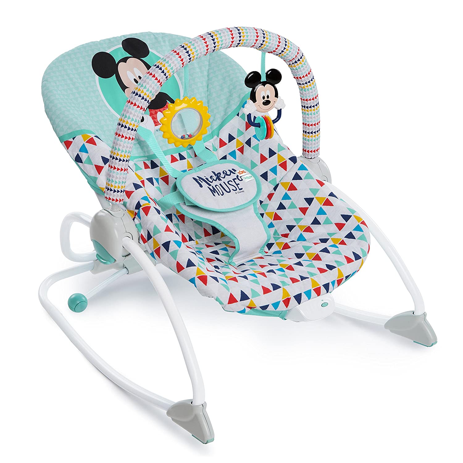 Bright Starts Mickey Mouse Happy Triangles Infant To Toddler Rocker