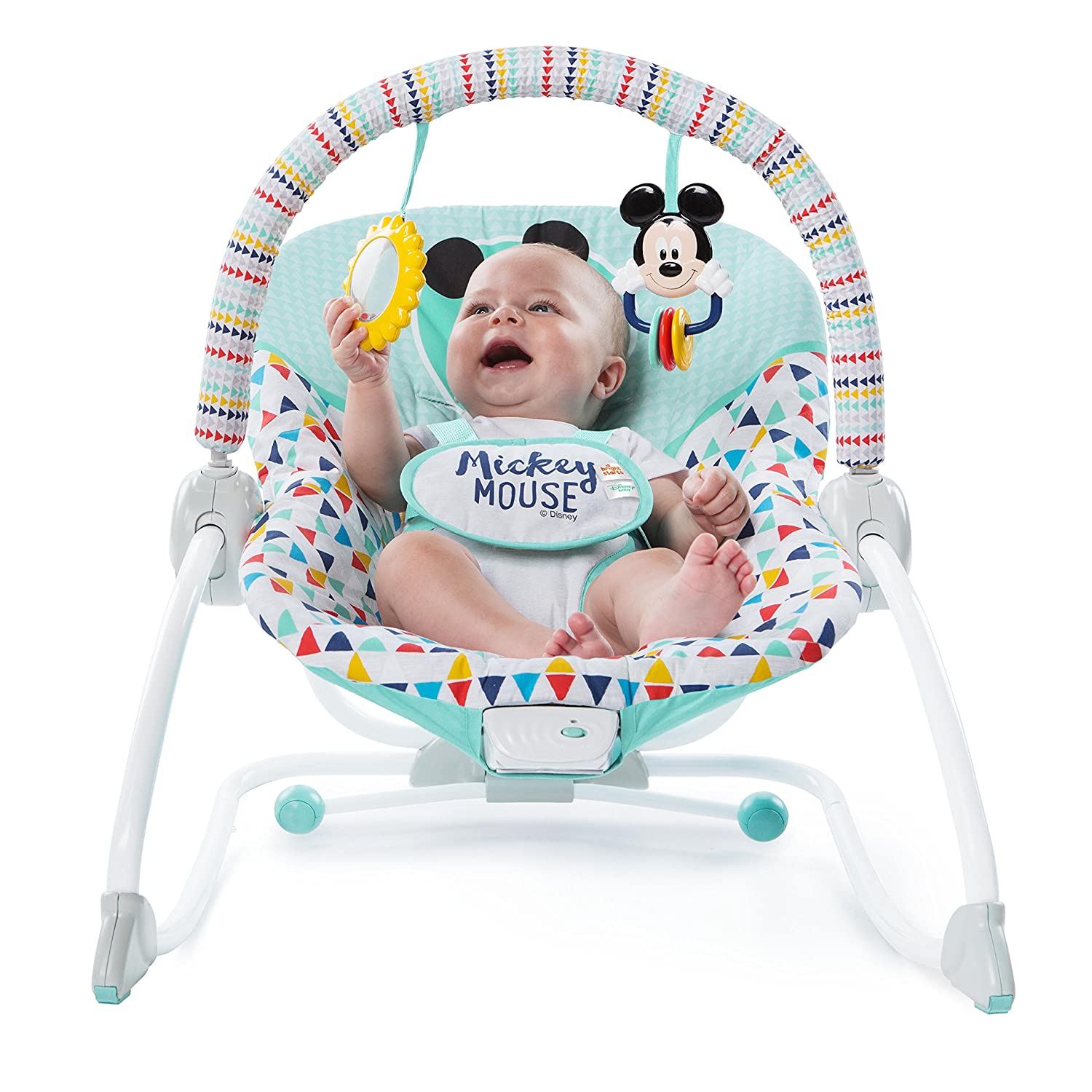 Bright Starts Mickey Mouse Happy Triangles Infant To Toddler Rocker