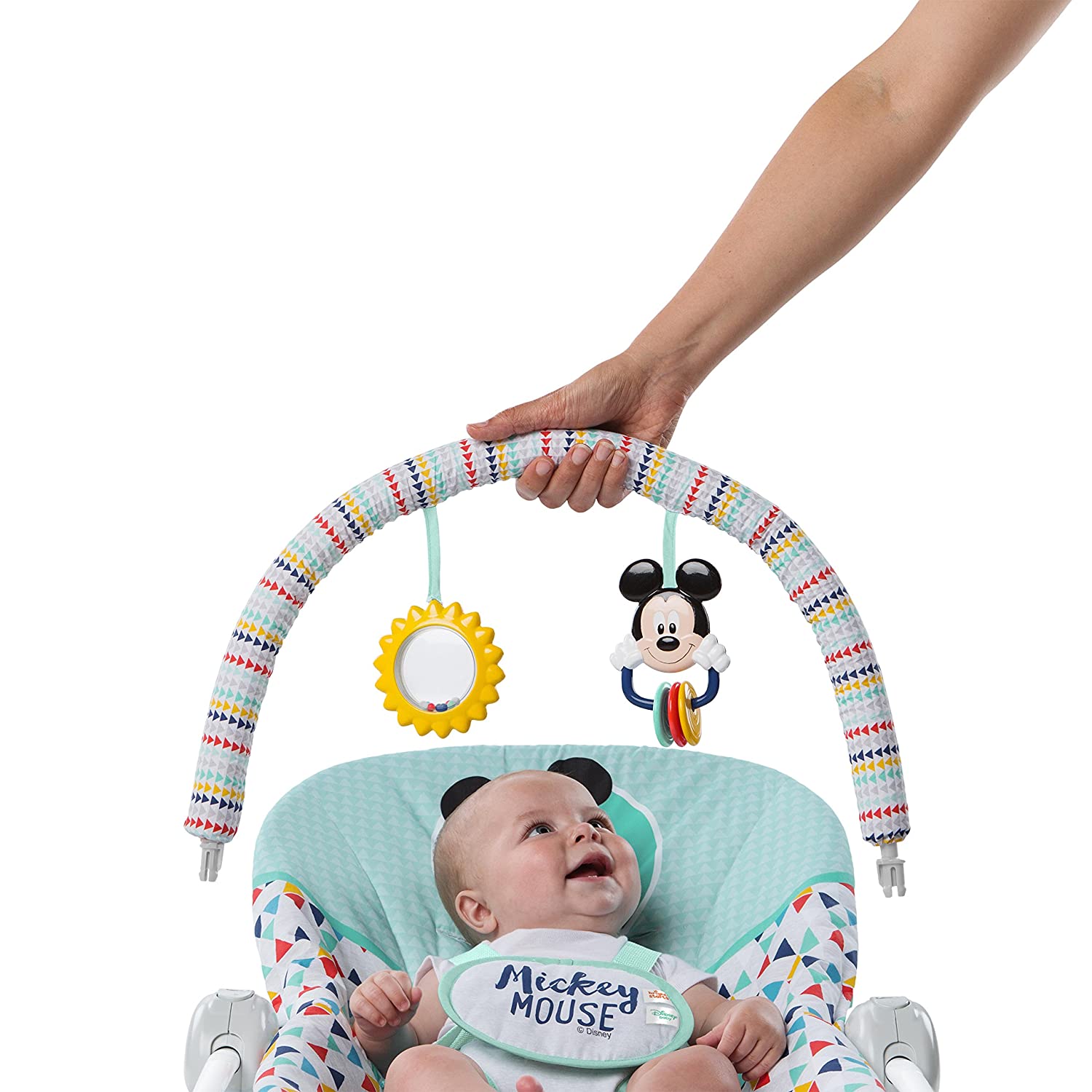 Bright Starts Mickey Mouse Happy Triangles Infant To Toddler Rocker