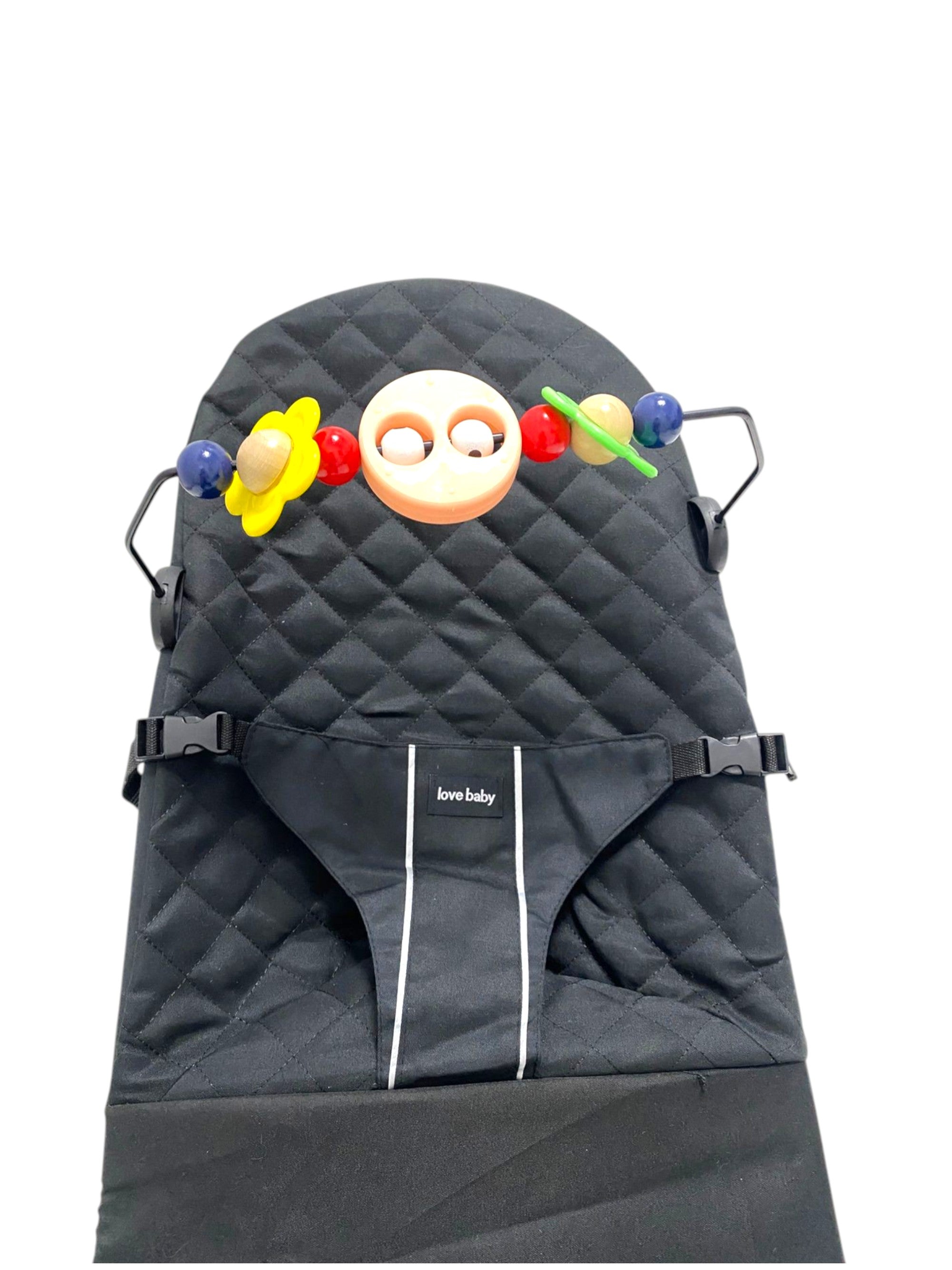 Kinder Valley Light Weight Snuggle Bouncer with Toys Black