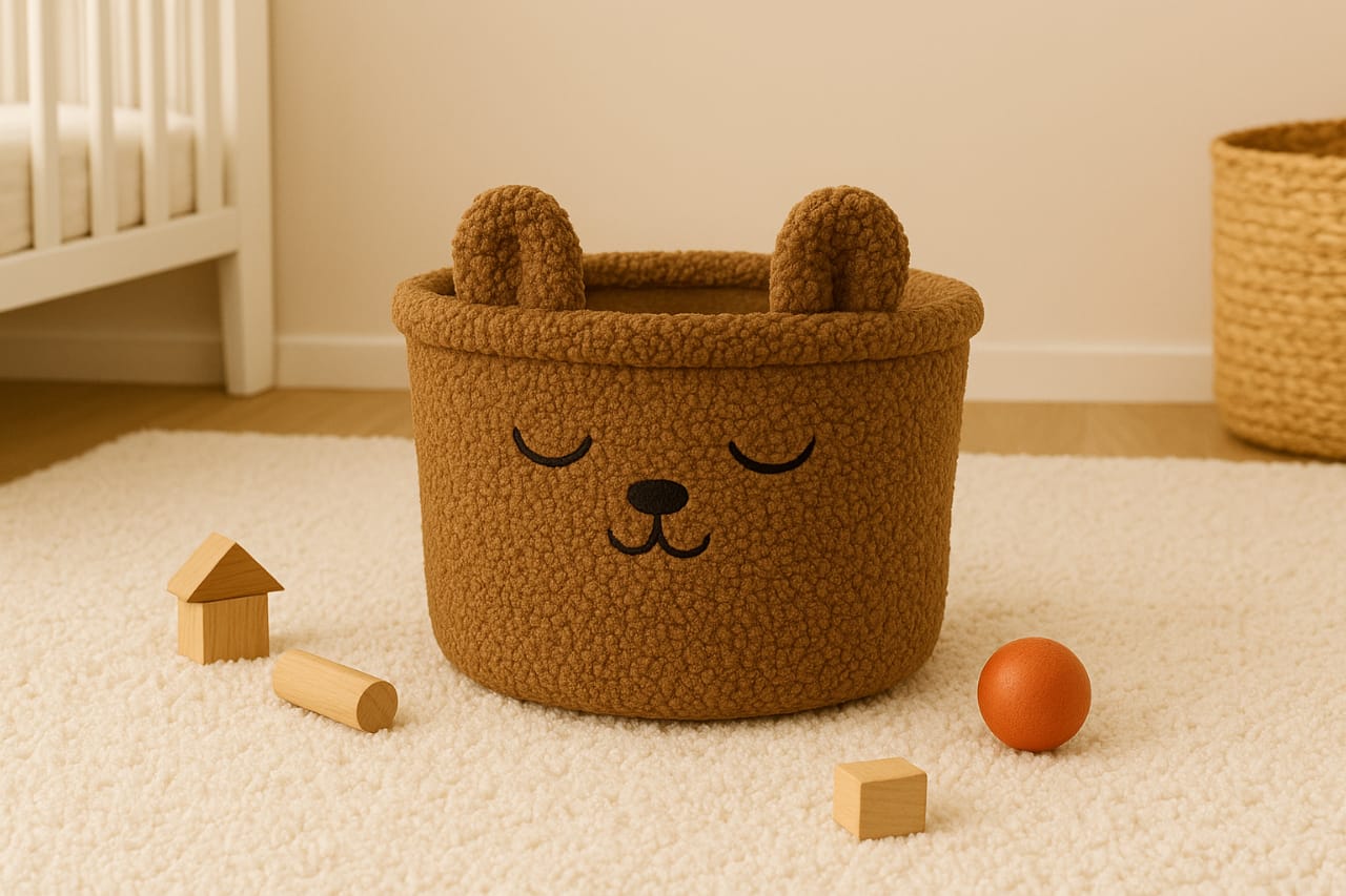 Kinder Valley Bear Sherpa Storage Tub