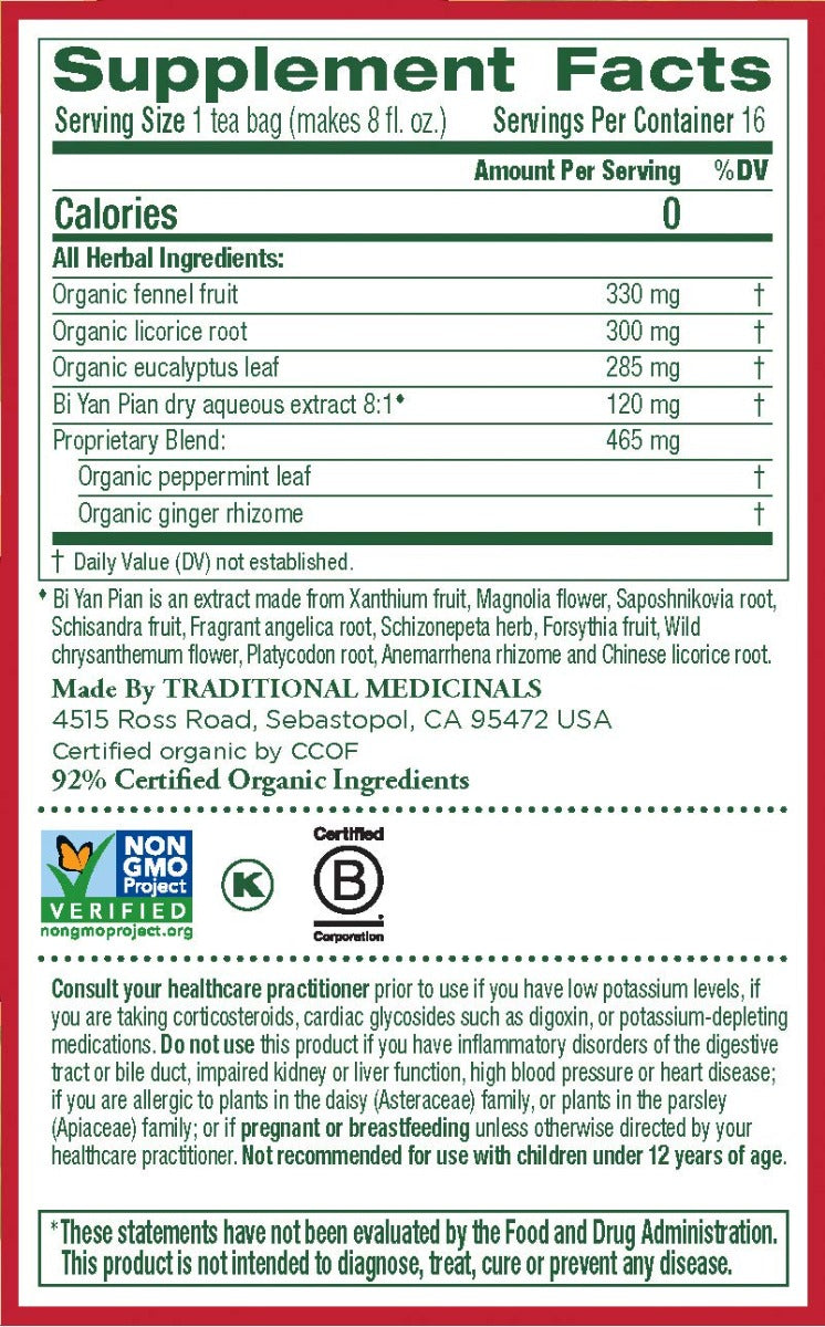TM BREATHE EASY 16 TEA