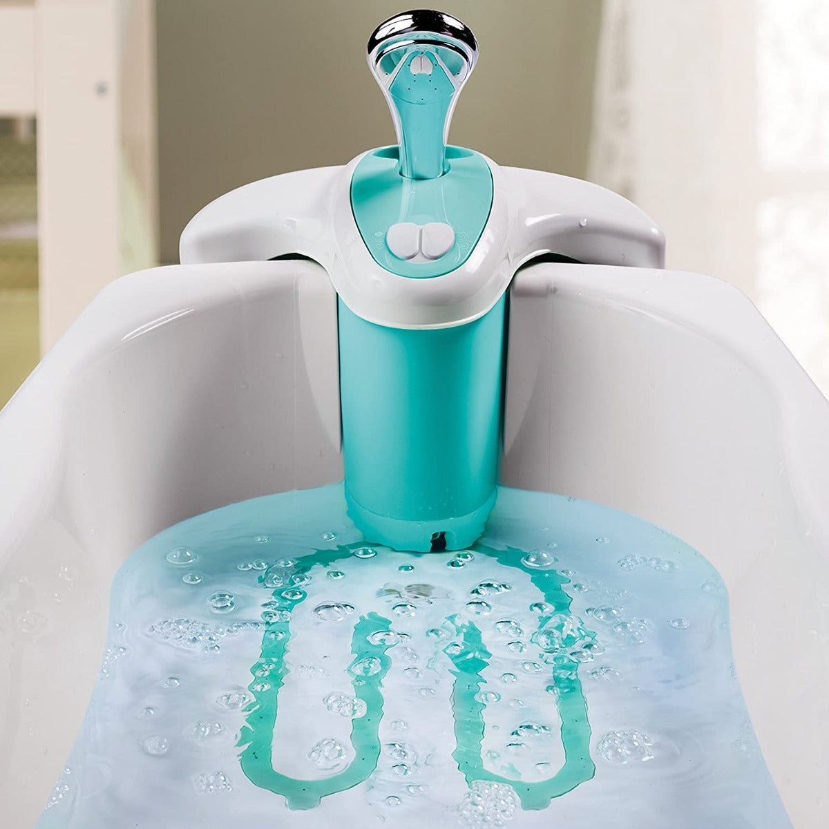 Summer Infant Lil Luxuries Whirlpool Bubbling Spa & Shower Bath Tub Blue