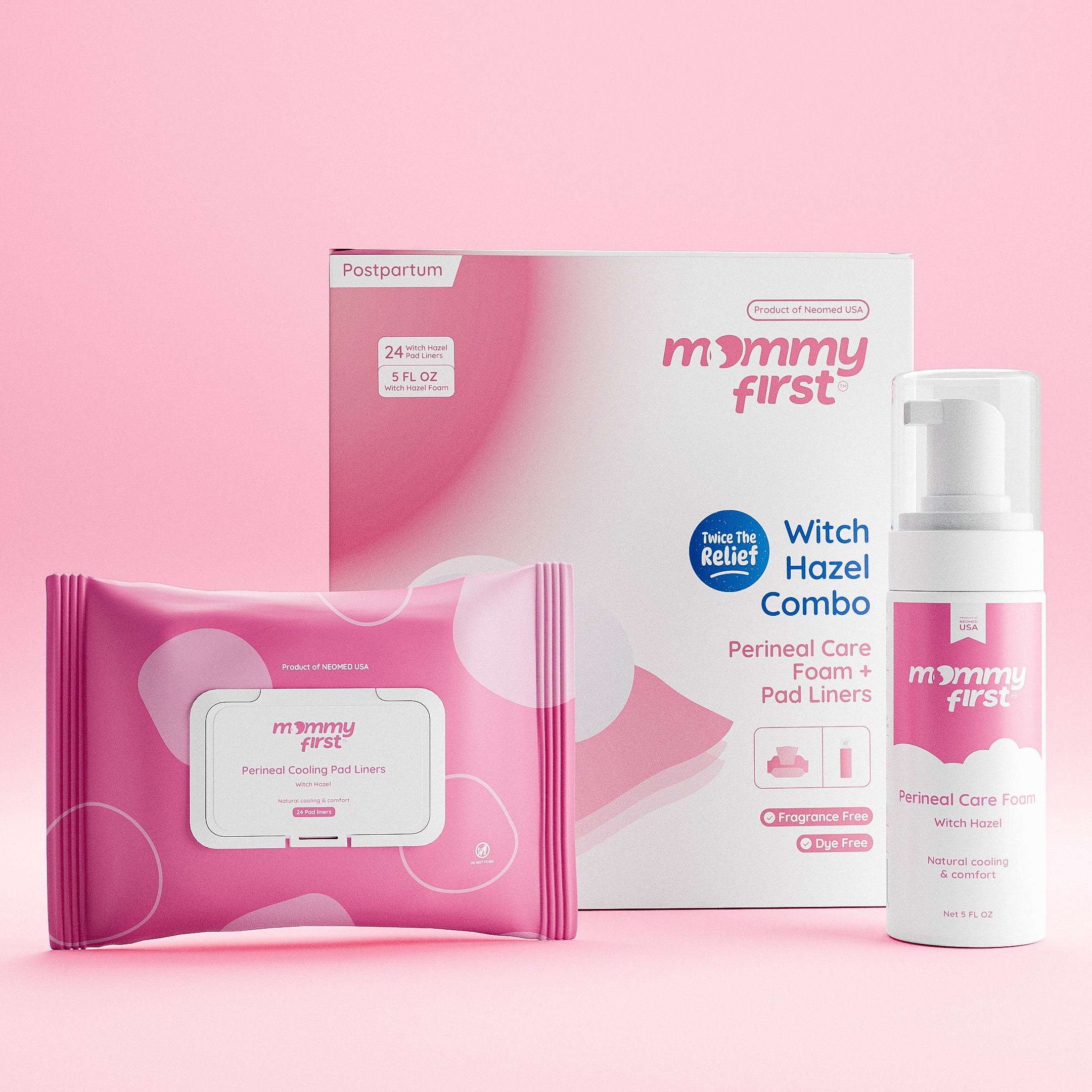 Mommy First Witch Hazel Foam + Pad Liner Combo