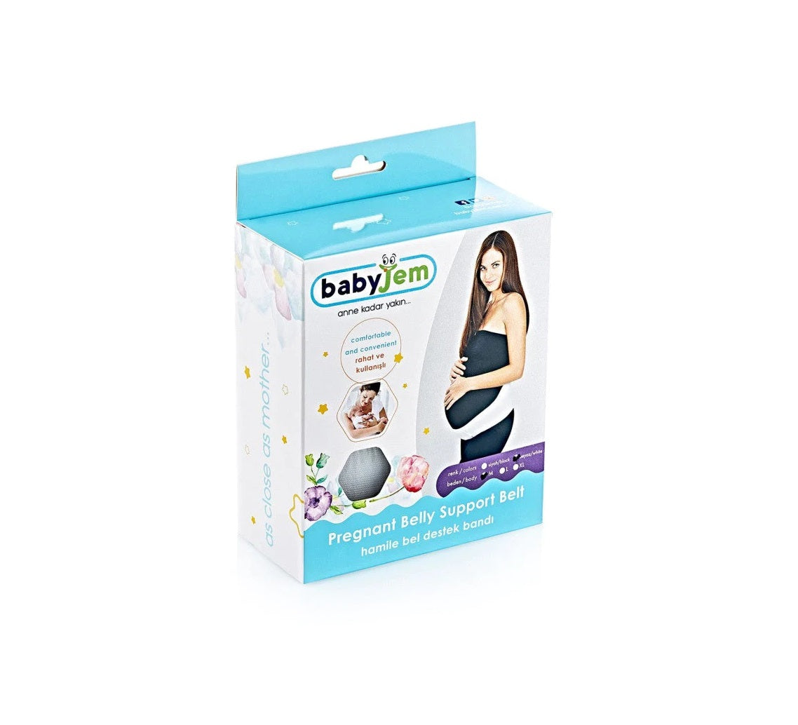 Babyjem Pregnant Belly Support Belt White