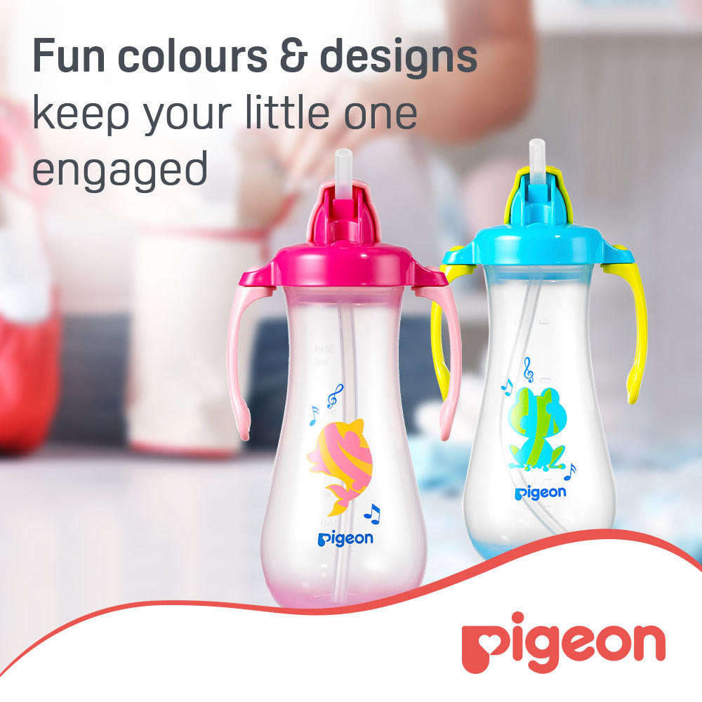 Pigeon Tall Straw Bottle Pink