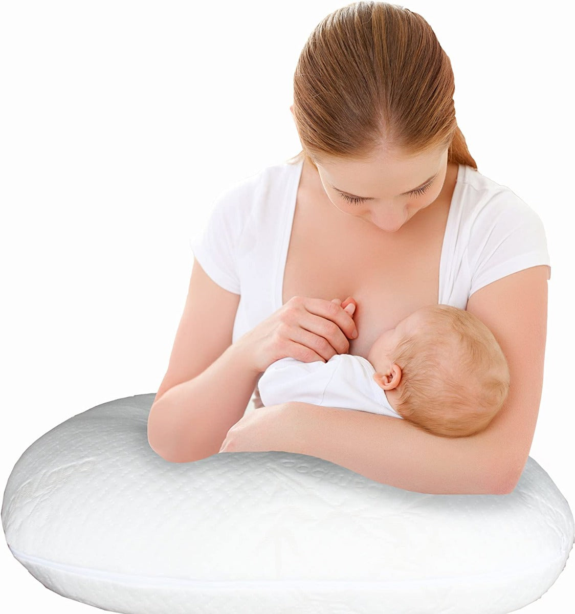Baby Works Feeding Pillow With Memory Foam White