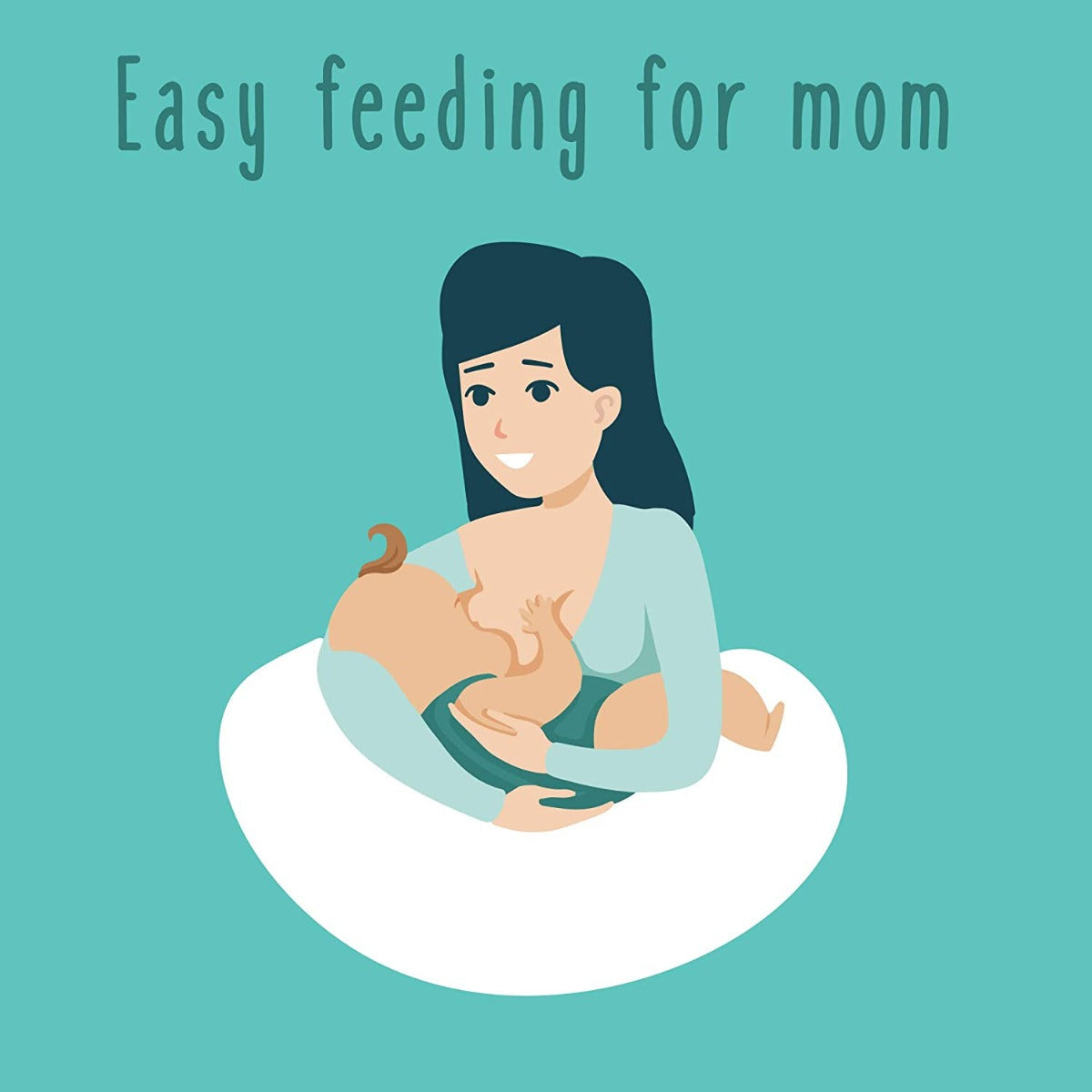 Baby Works Feeding Pillow With Memory Foam White